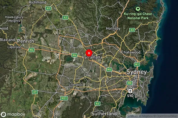 Mays Hill,New South Wales Satellite Map