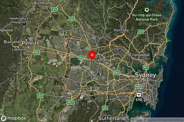 South Wentworthville,New South Wales Satellite Map