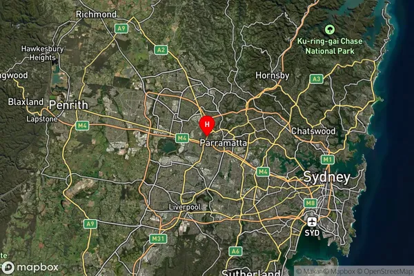 Wentworthville,New South Wales Satellite Map