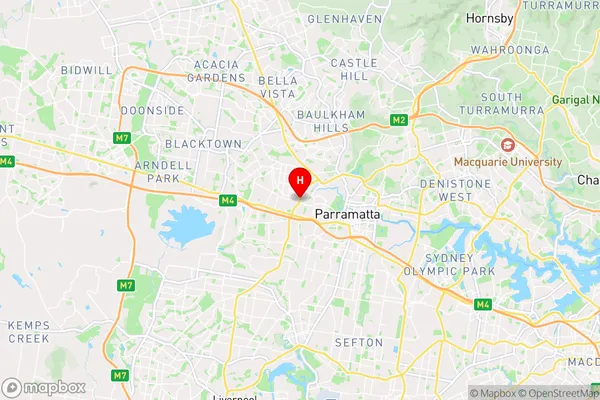 Wentworthville,New South Wales Area Map