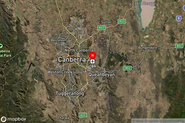 Canberra International Airport,Australian Capital Territory Satellite Map