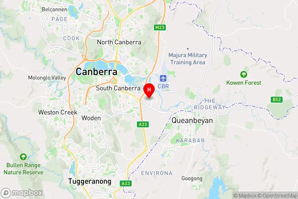 Fyshwick,Australian Capital Territory Area Map