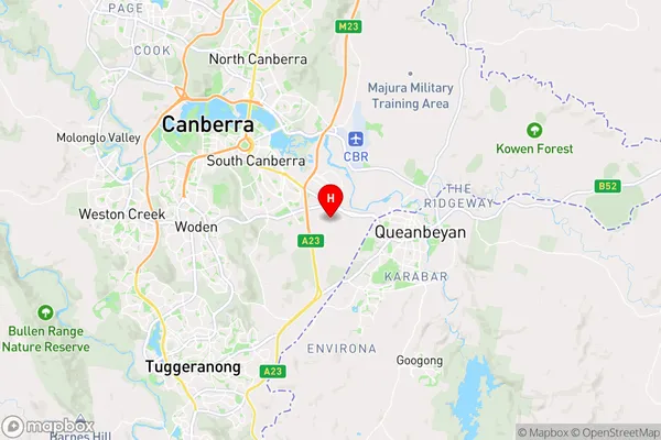 Symonston,Australian Capital Territory Area Map