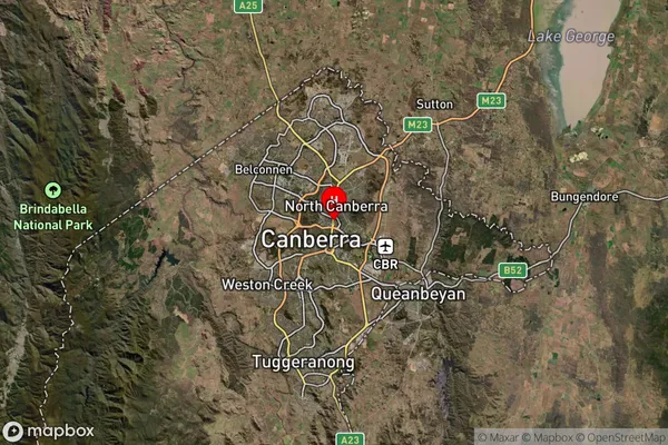 Canberra Bc,Australian Capital Territory Satellite Map