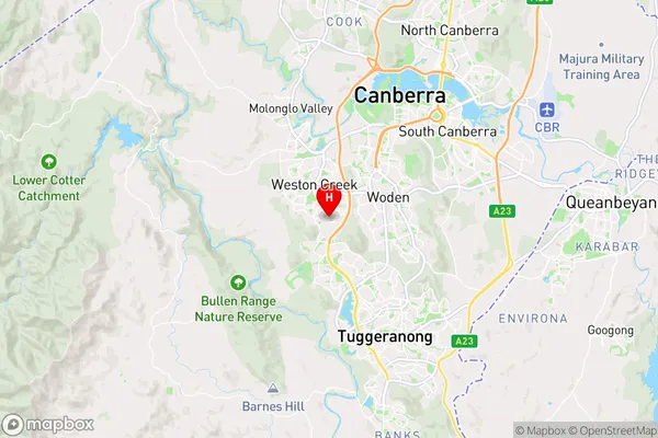 Fisher,Australian Capital Territory Area Map