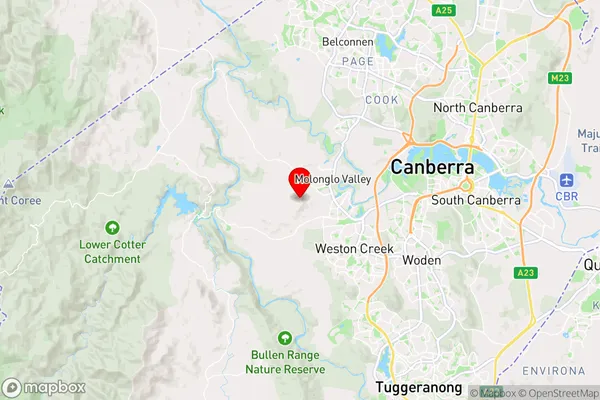 Mount Stromlo,Australian Capital Territory Area Map