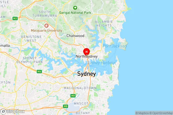 North Sydney Shoppingworld,New South Wales Area Map