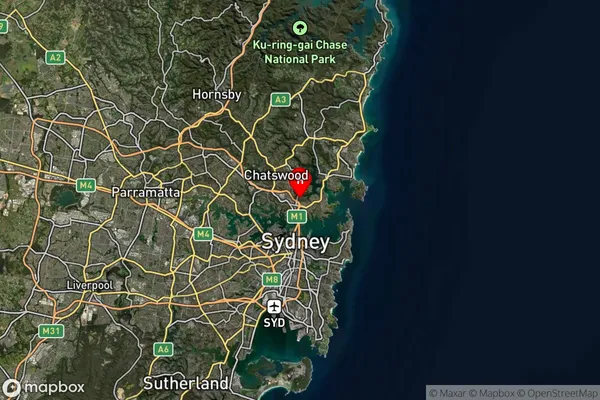 Cammeray,New South Wales Satellite Map