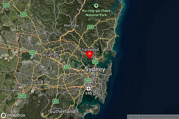 Greenwich,New South Wales Satellite Map