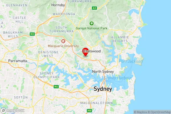 Lane Cove North,New South Wales Area Map