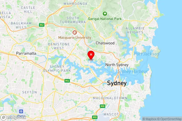 Linley Point,New South Wales Area Map