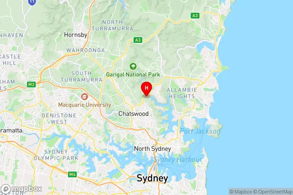 Roseville Chase,New South Wales Area Map