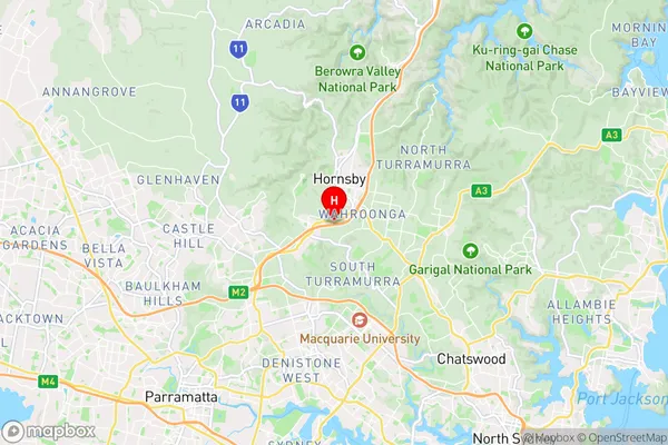 Normanhurst,New South Wales Area Map