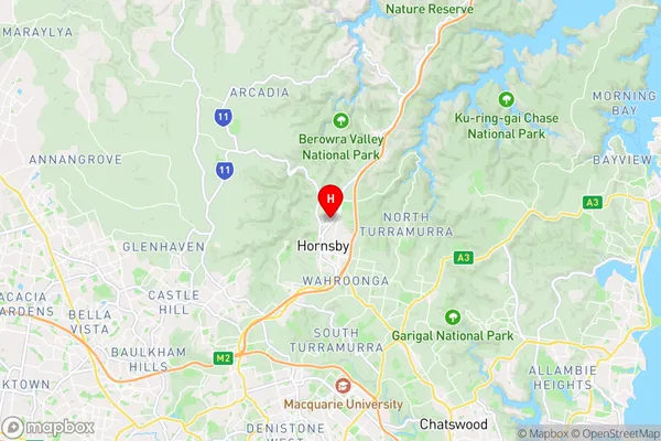 Asquith,New South Wales Area Map