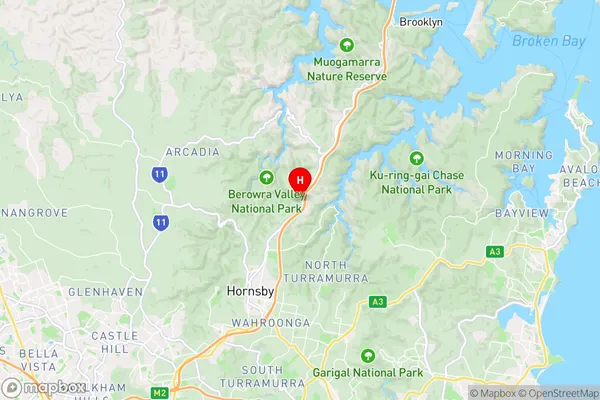 Mount Kuring Gai,New South Wales Area Map