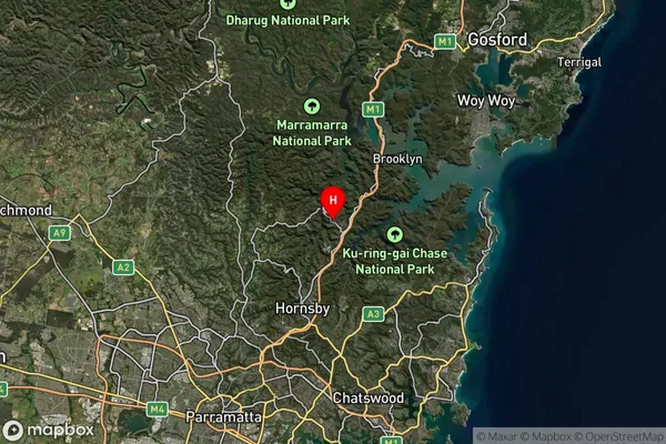 Berowra Heights,New South Wales Satellite Map