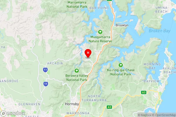 Berowra Heights,New South Wales Area Map