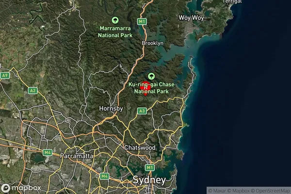 Duffys Forest,New South Wales Satellite Map