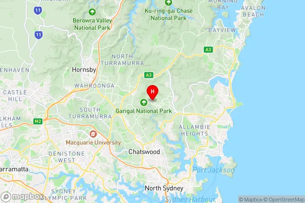 Davidson,New South Wales Area Map