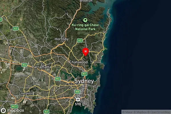 Killarney Heights,New South Wales Satellite Map