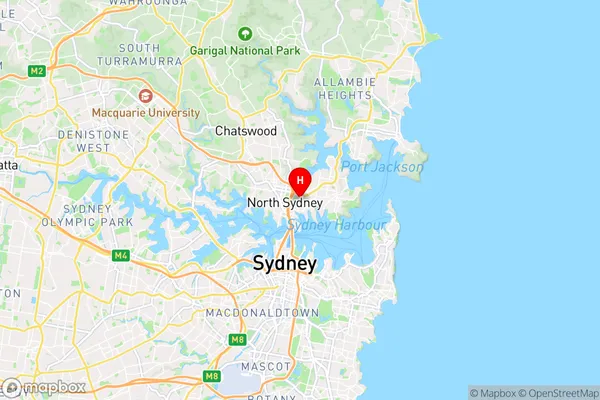 Neutral Bay,New South Wales Area Map