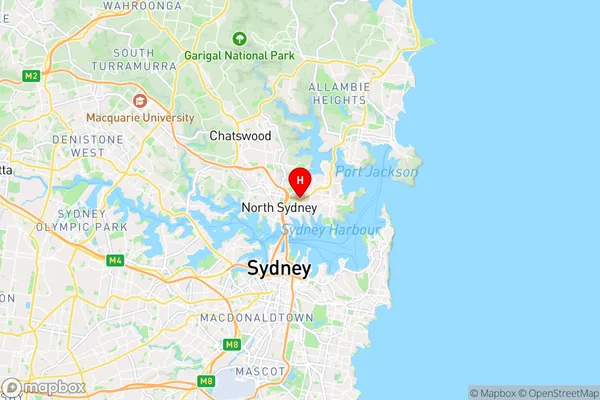 Neutral Bay Junction,New South Wales Area Map