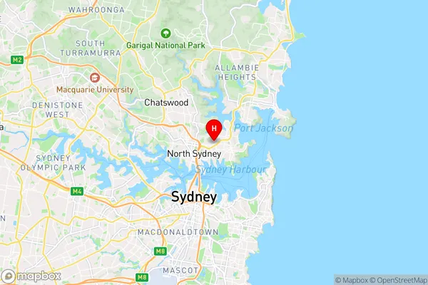 Cremorne,New South Wales Area Map