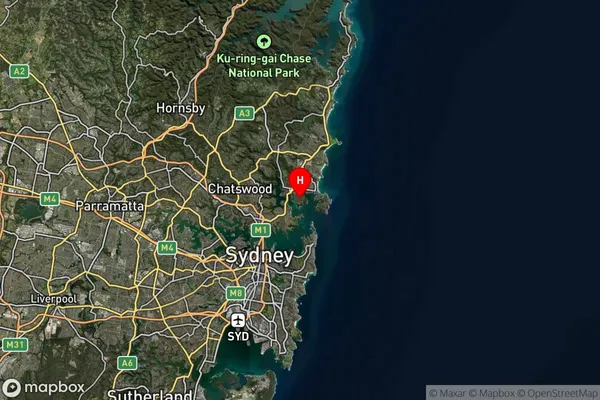 Balgowlah Heights,New South Wales Satellite Map