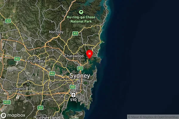 Clontarf,New South Wales Satellite Map