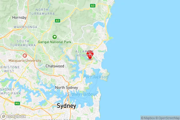 Manly Vale,New South Wales Area Map