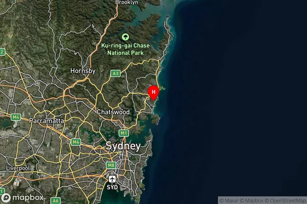 Curl Curl,New South Wales Satellite Map