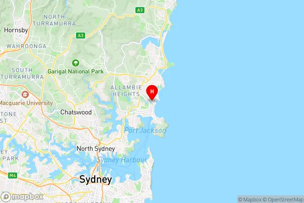 Queenscliff,New South Wales Area Map