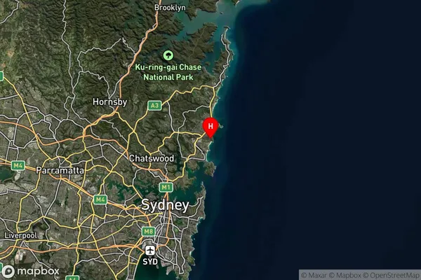 North Curl Curl,New South Wales Satellite Map