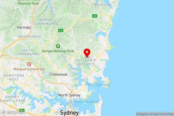 Allambie,New South Wales Area Map