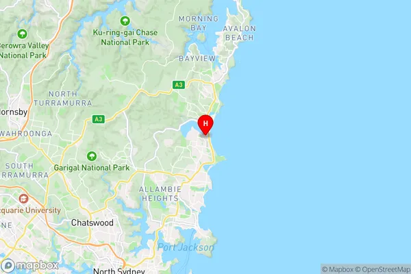 Narrabeen,New South Wales Area Map