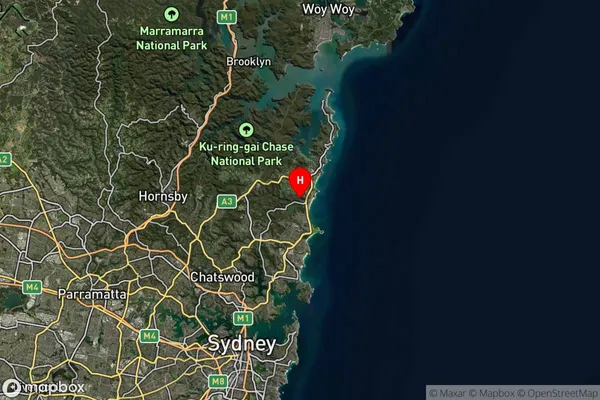 North Narrabeen,New South Wales Satellite Map