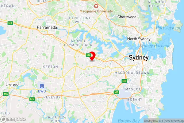 Burwood,New South Wales Area Map