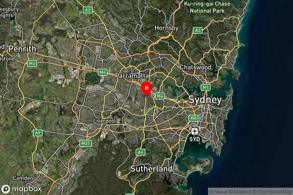 Lidcombe,New South Wales Satellite Map