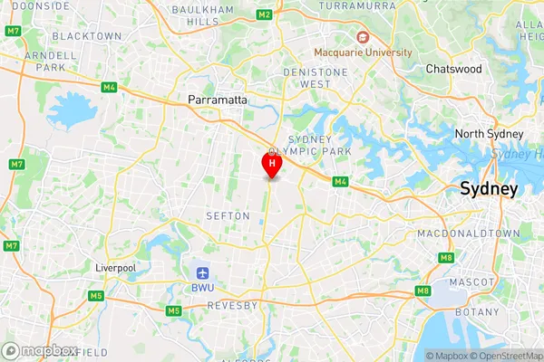 Lidcombe,New South Wales Area Map