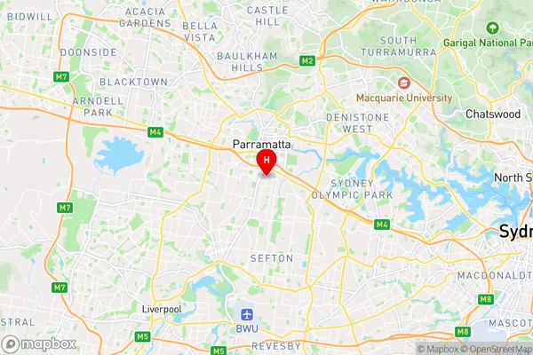 Granville,New South Wales Area Map