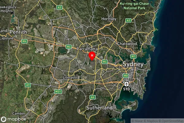 Auburn,New South Wales Satellite Map