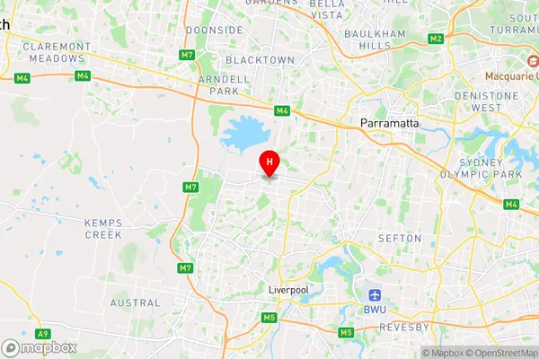 Wetherill Park Dc,New South Wales Area Map