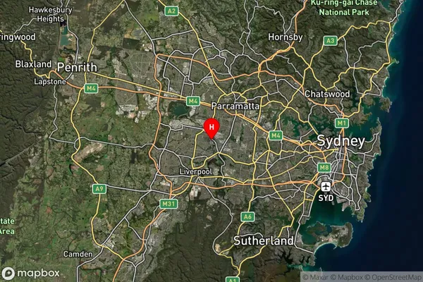 Fairfield,New South Wales Satellite Map