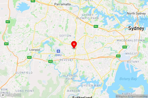 Bankstown,New South Wales Area Map