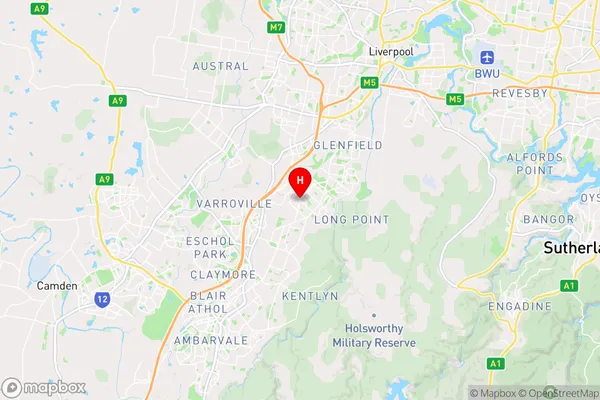 Ingleburn,New South Wales Area Map