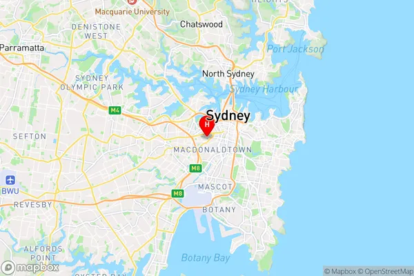 The University Of Sydney,New South Wales Area Map