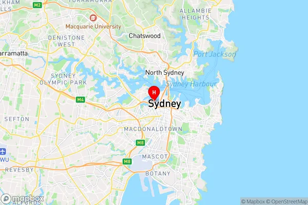 Pyrmont,New South Wales Area Map