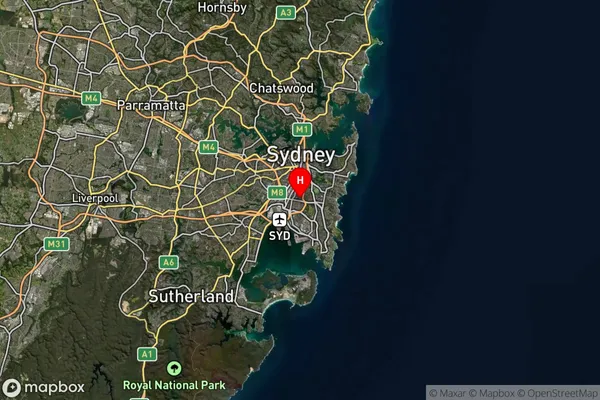 Eastlakes,New South Wales Satellite Map