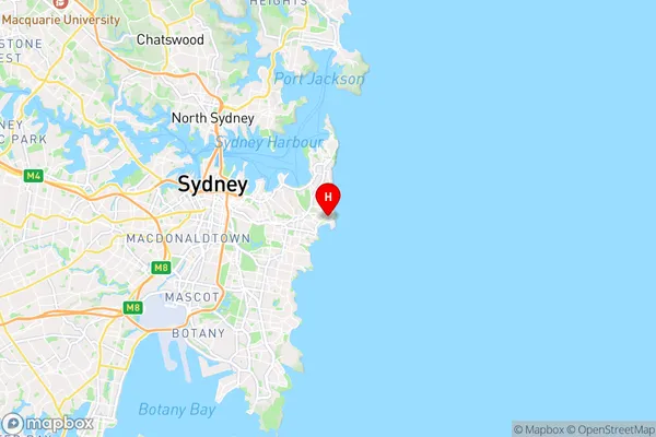 North Bondi,New South Wales Area Map