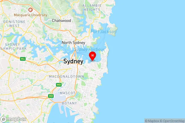 Point Piper,New South Wales Area Map